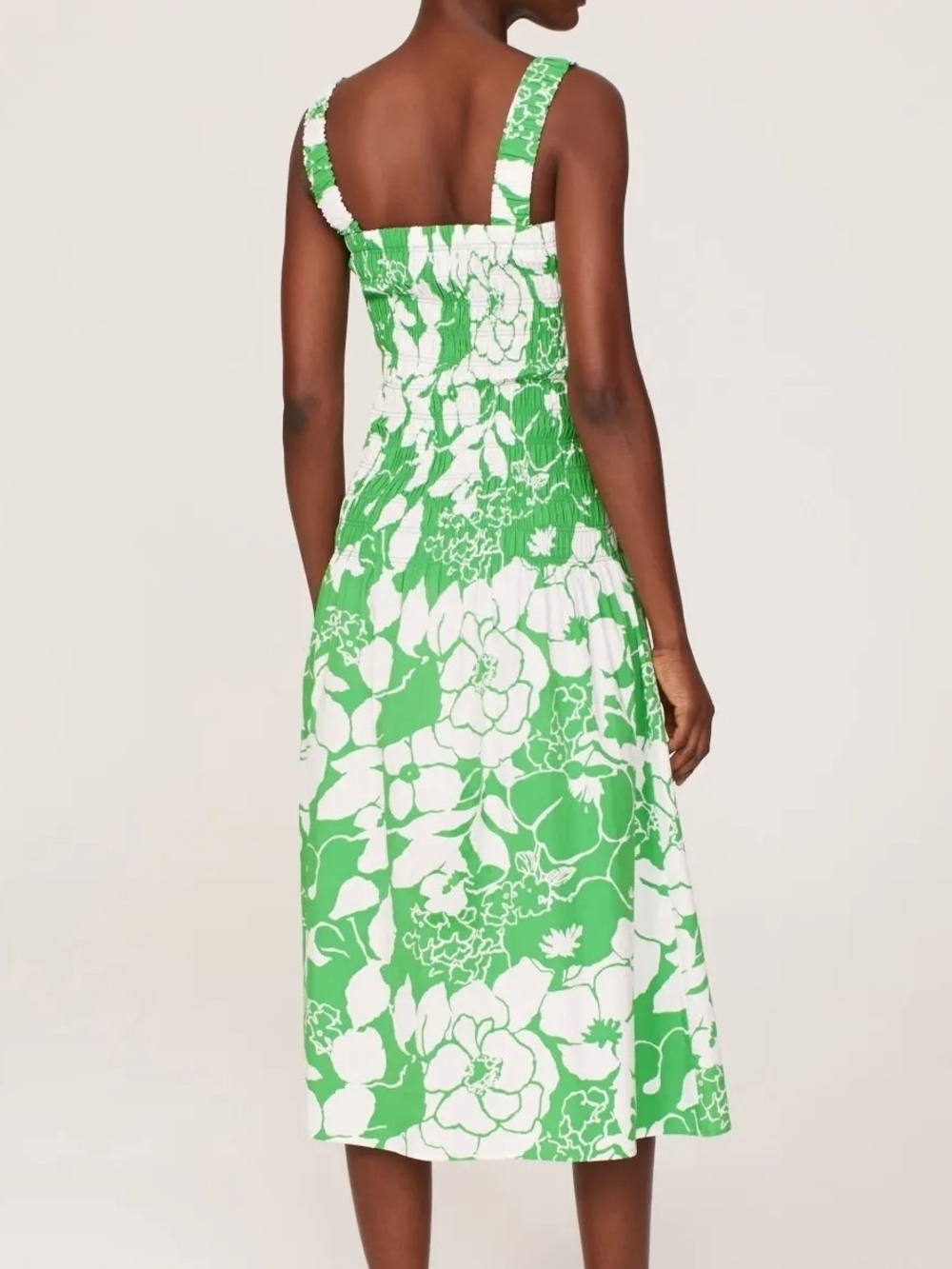 Rails Seville Green Lotus Floral Smocked Midi Dress - Picture 2 of 6